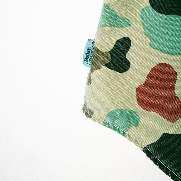 Modern Amusement Camo Short-Sleeve Button-Down Shirt – Teal/Olive/Rust – Men - Picture 9 of 11